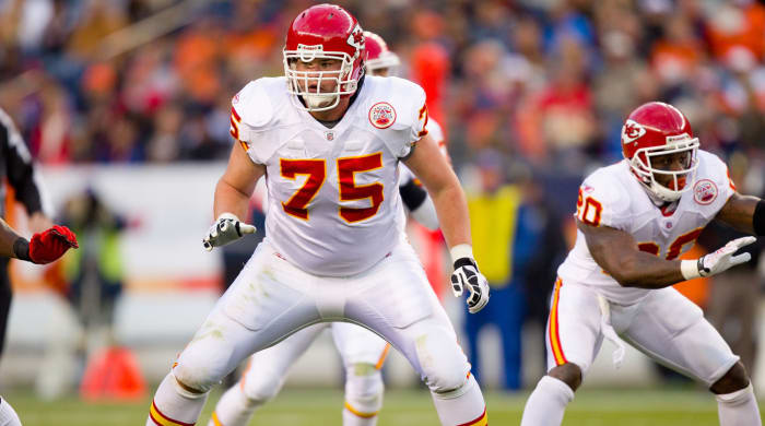 Ryan O’Callaghan played four NFL seasons—two with the Patriots in 2006-07 and two with the Chiefs in 2008-09.